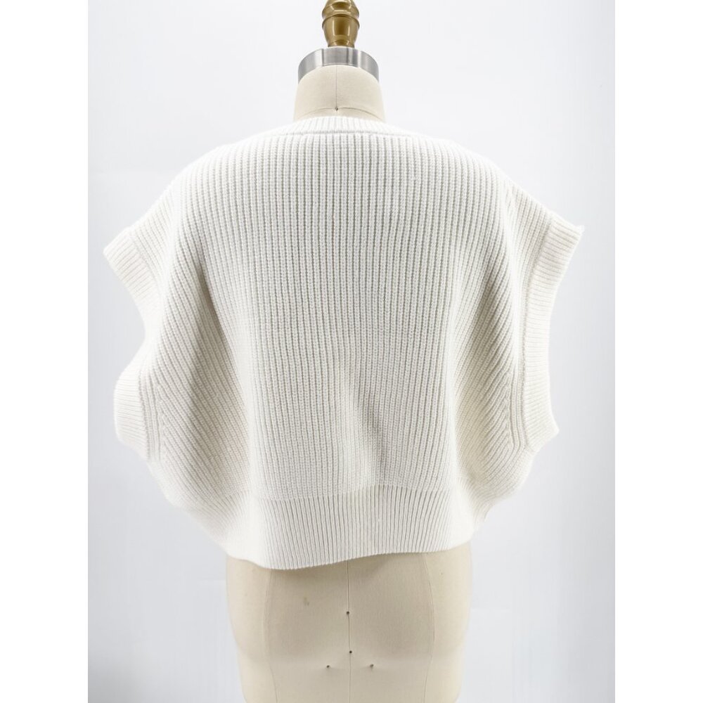 zara 5536/137/250 White Ribbed Knit Oversized Sweater L NEW - Picture 4 of 12